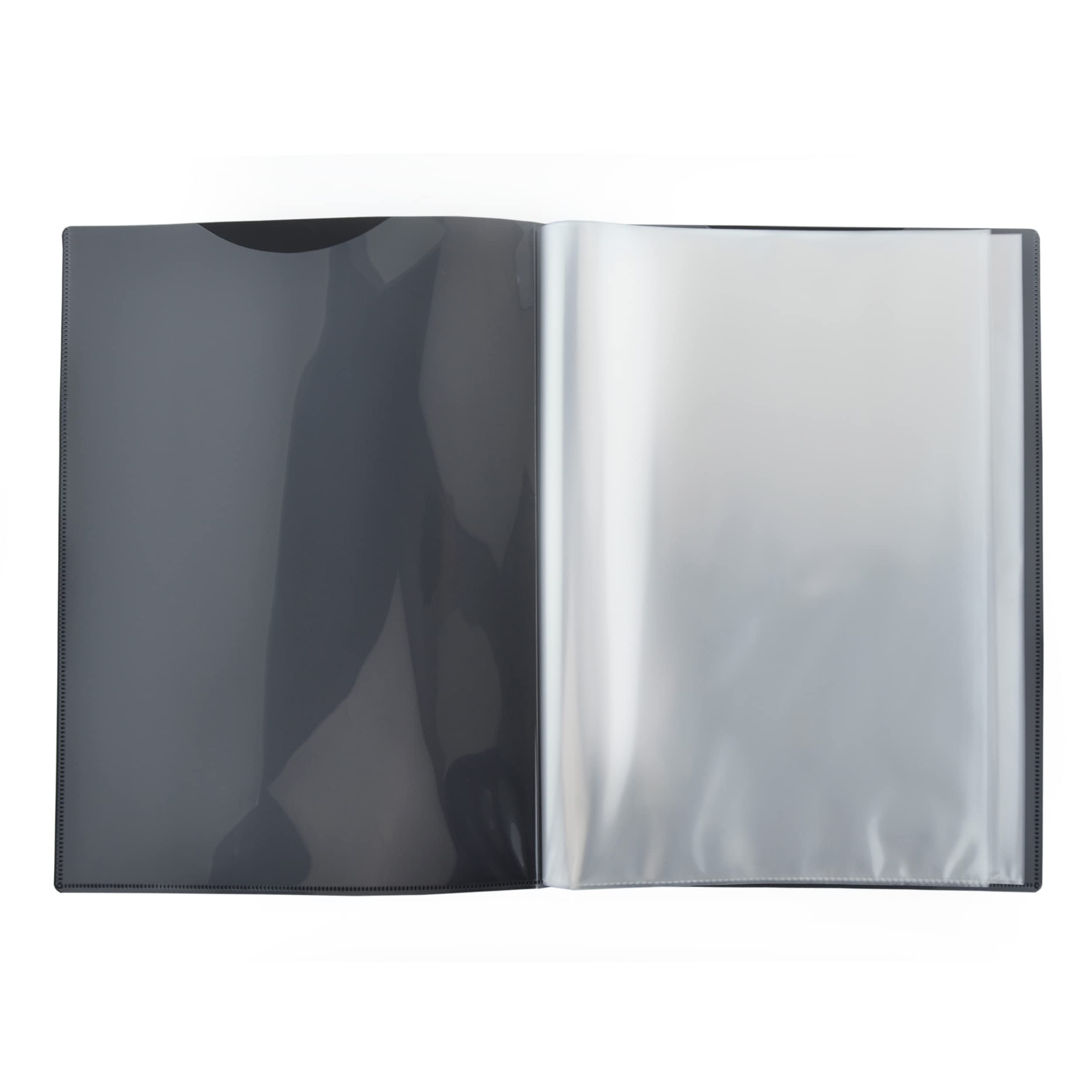 Office Box Carpeta de Fundas Active A3 Vertical 40 Fundas Ultra Cristal Reciclable Negro
