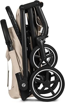 CYBEX Gold BEEZY Pushchair with Ergonomic Reclining Position, from Birth to Approx. 4 Years (max. 22 kg), Compact fold, one-Hand Harness System, Almond Beige