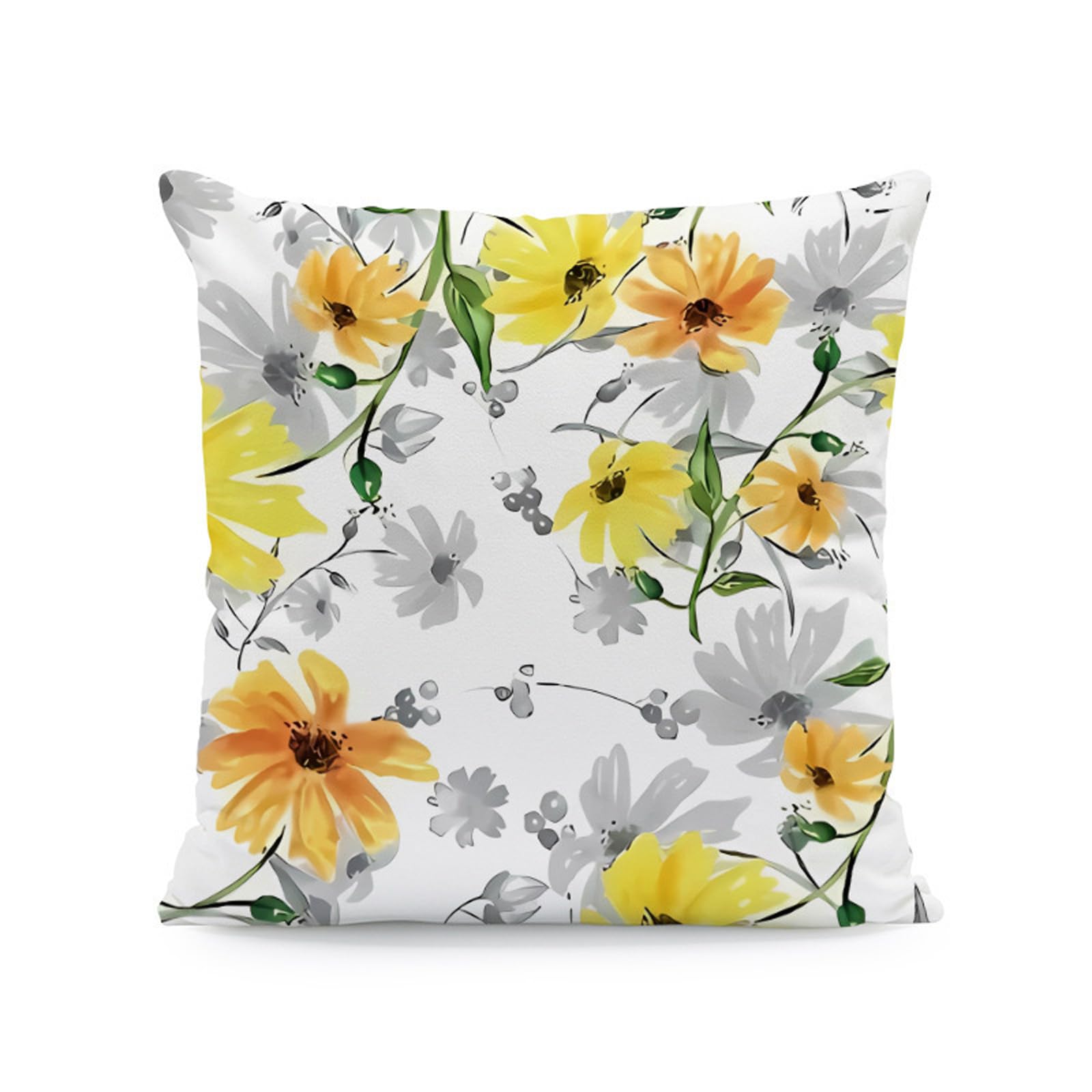 ZEPFJHE Decorative Pillow Cover 45 Cm Polyester Cushion Cover with Printed Front for Sofa Living Room Bedroom Accent Sofa Seating Accent