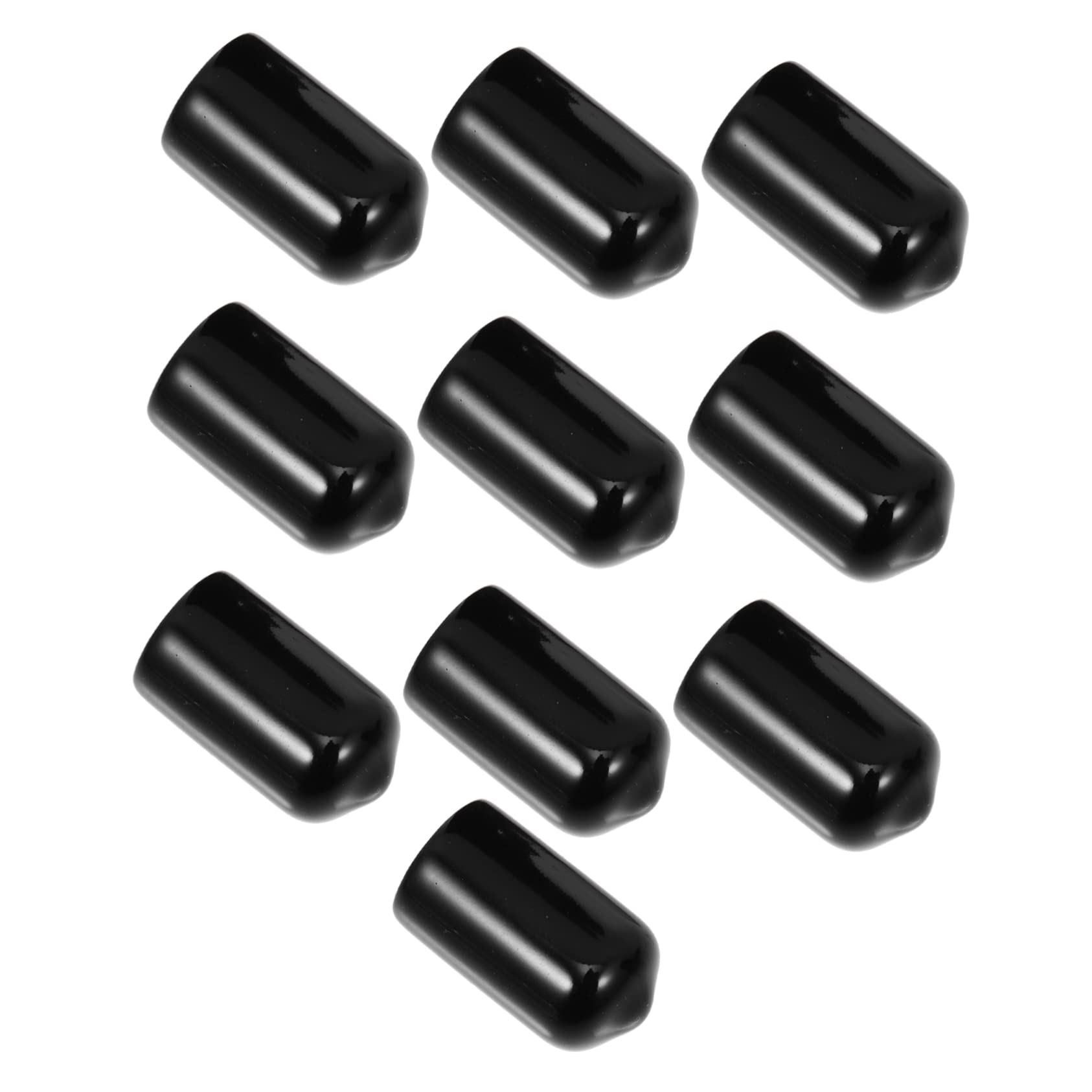 NULYLU 10pcs Snooker Cue Covers Billiard Pool Cue Tip Covers Pool Stick Black Billiard Sports