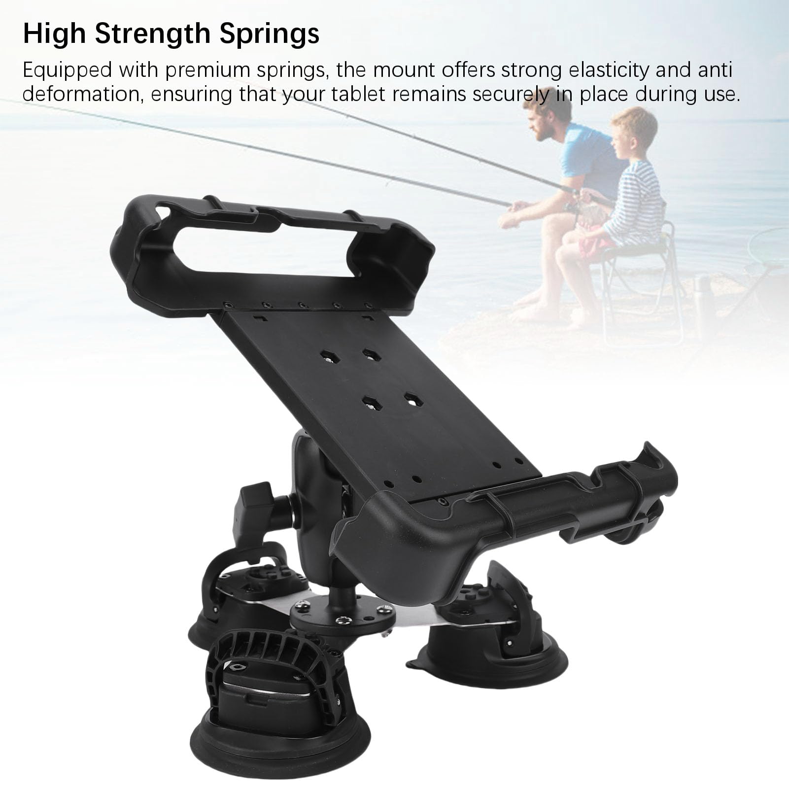 Triple Suction Cup Base Tablet Mount Easy Installation and Versatile