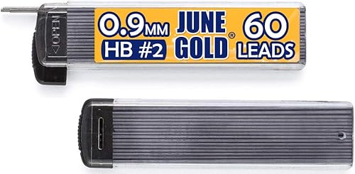 Miniatura 5 de June Gold 72 lápices mecánicos, plomo HB de 0.035 in, 2 dispensadores con 160 recambios y 16 borradores de recambio, resistente a la rotura, clic
