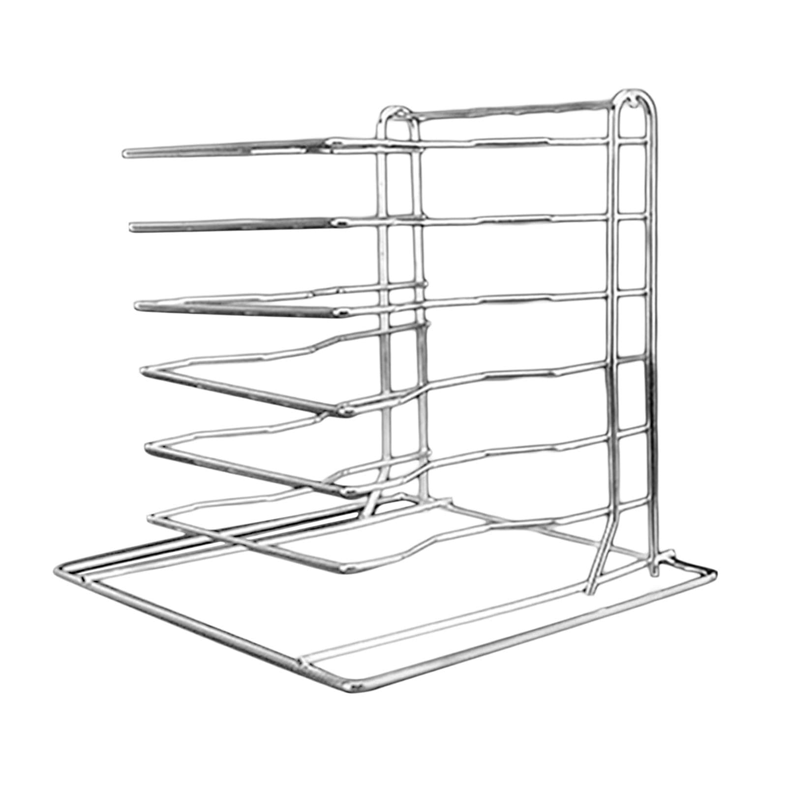 Milageto Pizza Rack Ständer, Kühlregal, Mehrzweck-Lagerregal Pizzaständer Küche Organisation Regal für Pizzerien, Picknicks, Camping, Party, Hotel, 6 Schichten