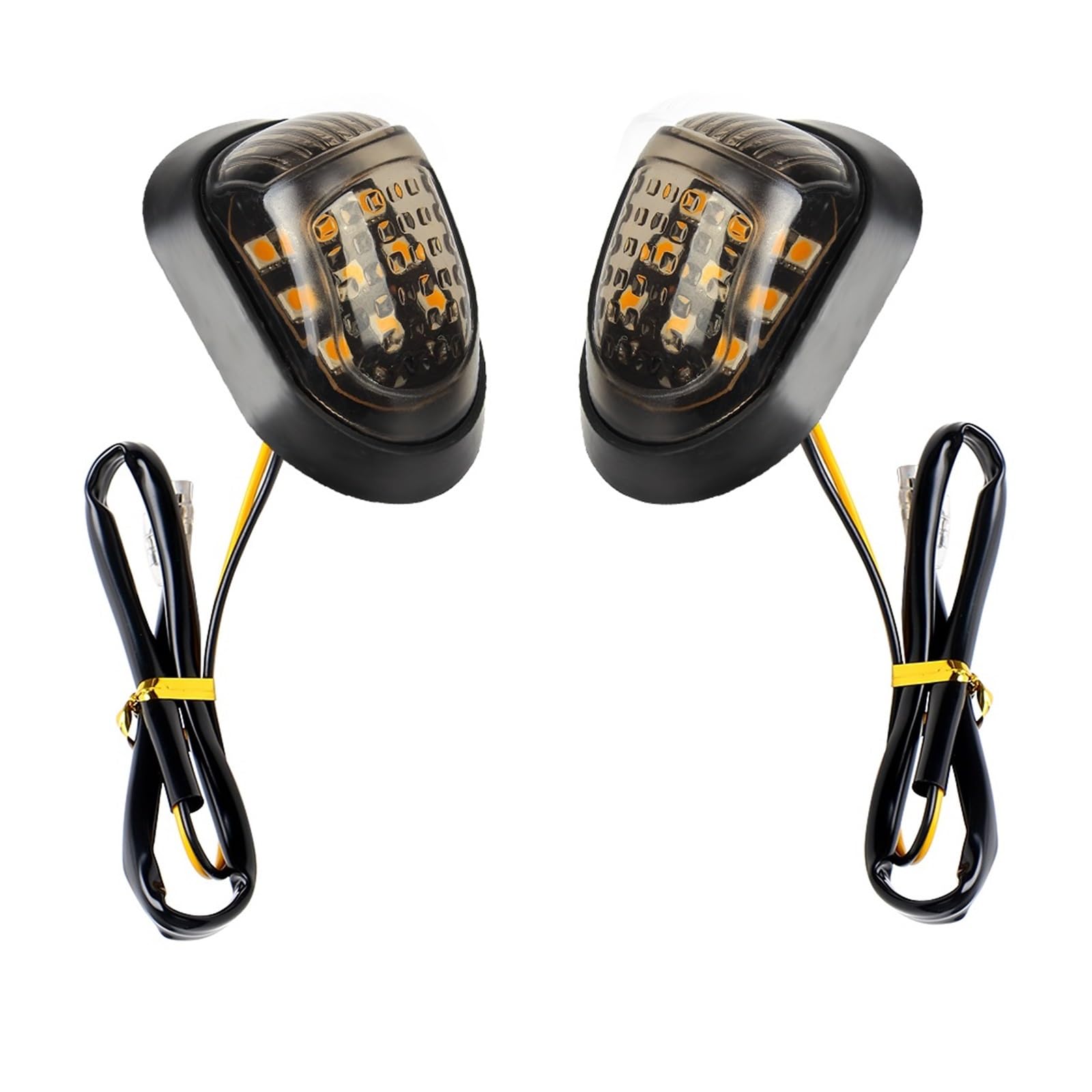 PBCGTFHJK Motorbike Indicators Blinker 9 L-ed A Pair Yellow Lighting Turn Light Piranha Light Flasher Turn Light Motorcycle