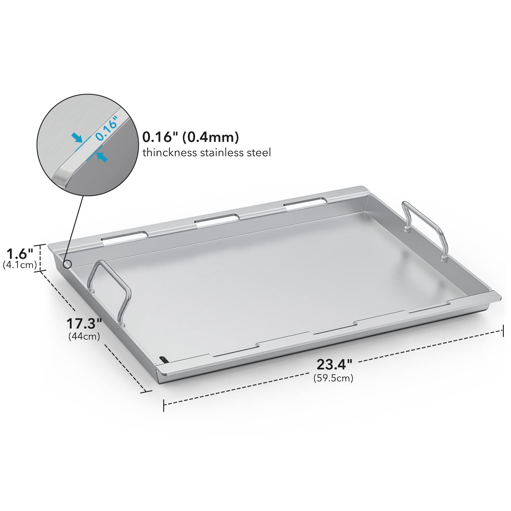 Onlyfire Plaque de Cuisson en Acier Inoxydable, BBQ Plancha pour Weber Spirit I, II & II 300 Series Gas Grills, Pièces de Rechange pour Gril Universel pour Weber Spirit S-310 S-320 E-310 E-320