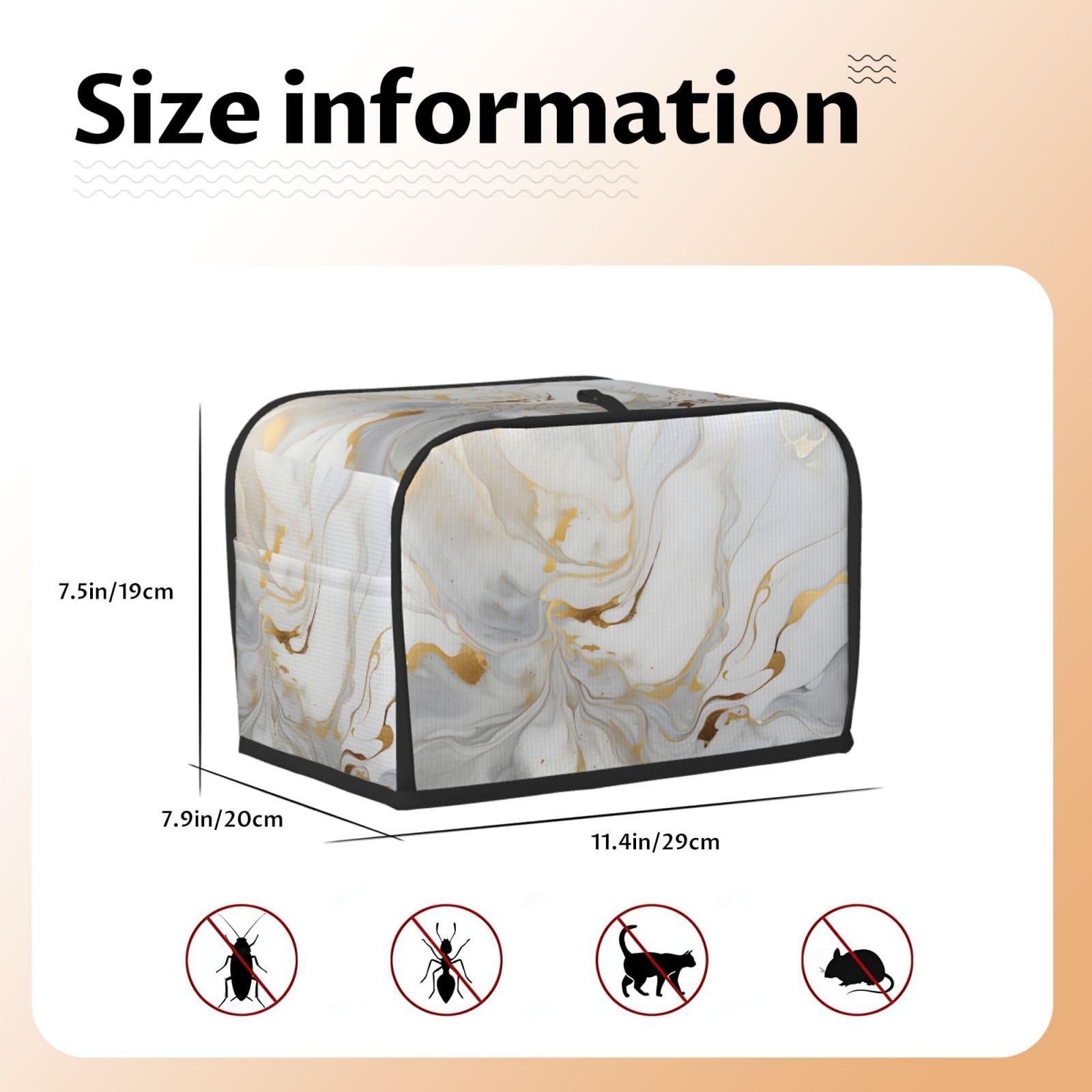 Fruit Print Toaster Cover For 2-Slice Toaster - Dustproof Waterproof Oxford Cloth Appliance Cover