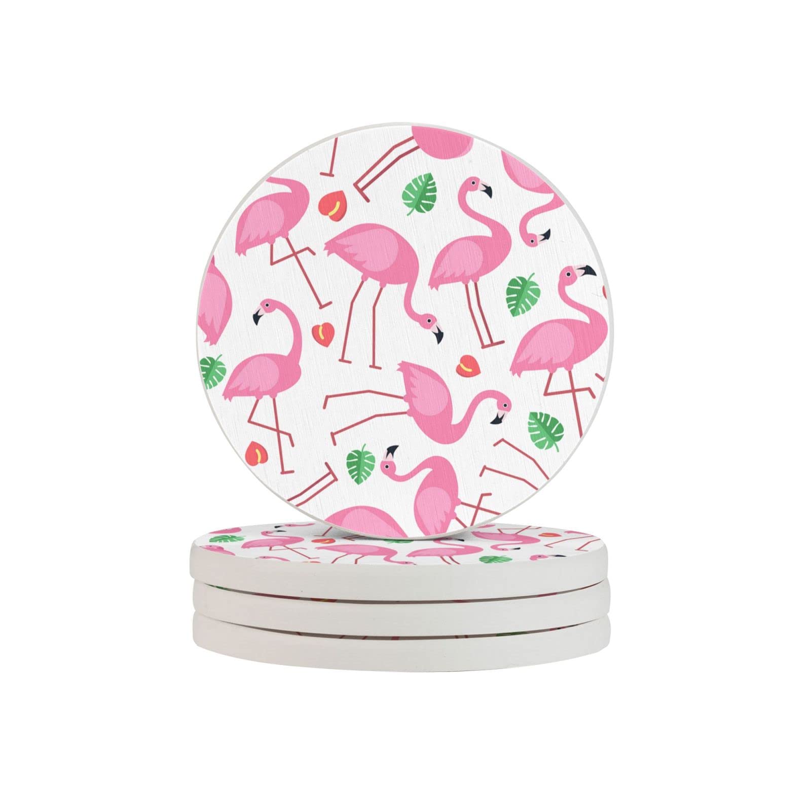 Sous-verres en diatomite flamant rose pour une ambiance de bar à la maison