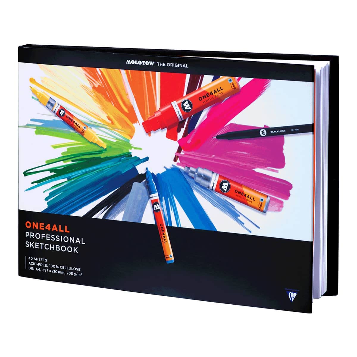 Molotow ONE4ALL - Quaderno da disegno professionale, formato DIN A4, formato orizzontale