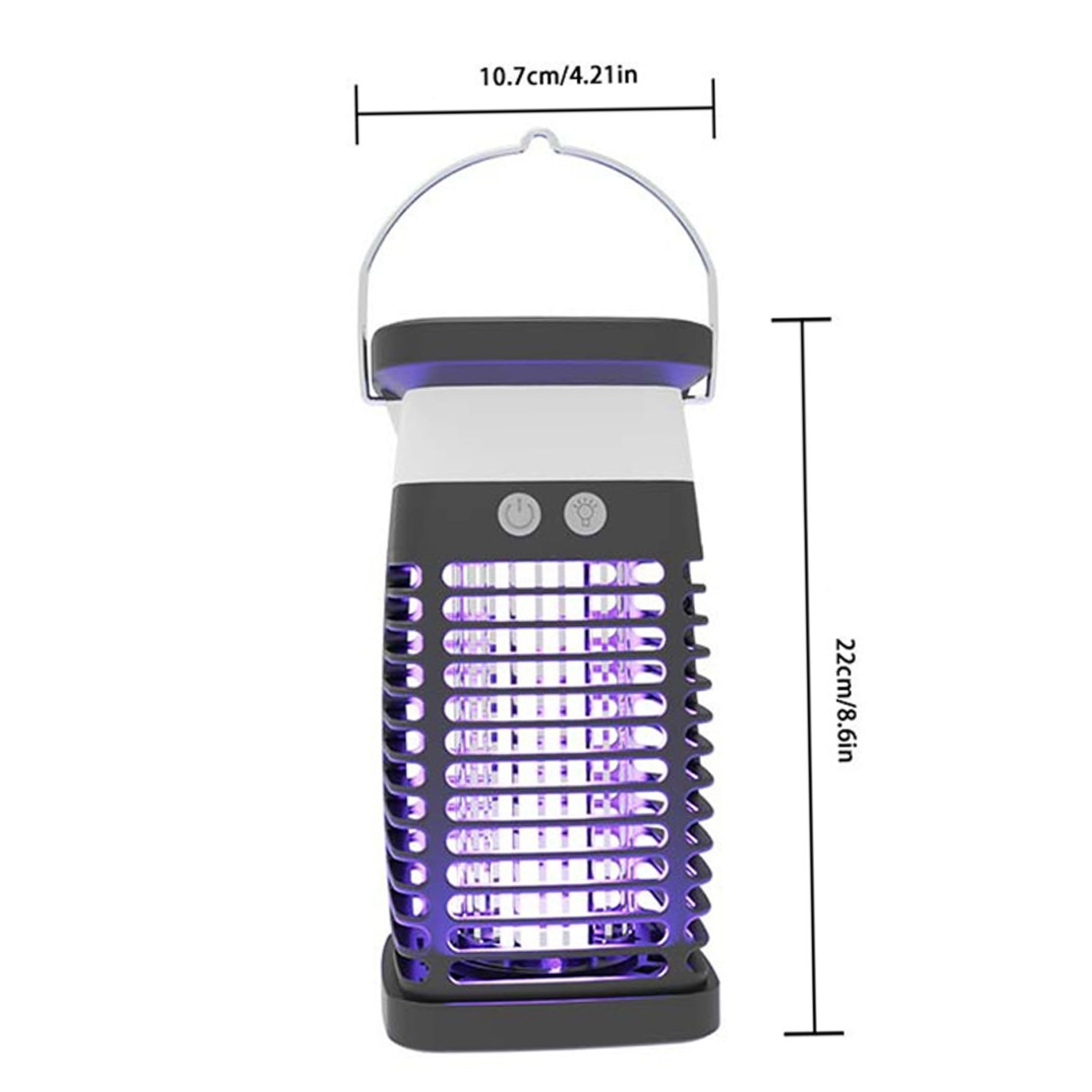 Lampada antizanzare Trappola per Mosche USB ad energia Solare con Luce UV e Luce Ambientale per Interni ed Esterni, Modello 1