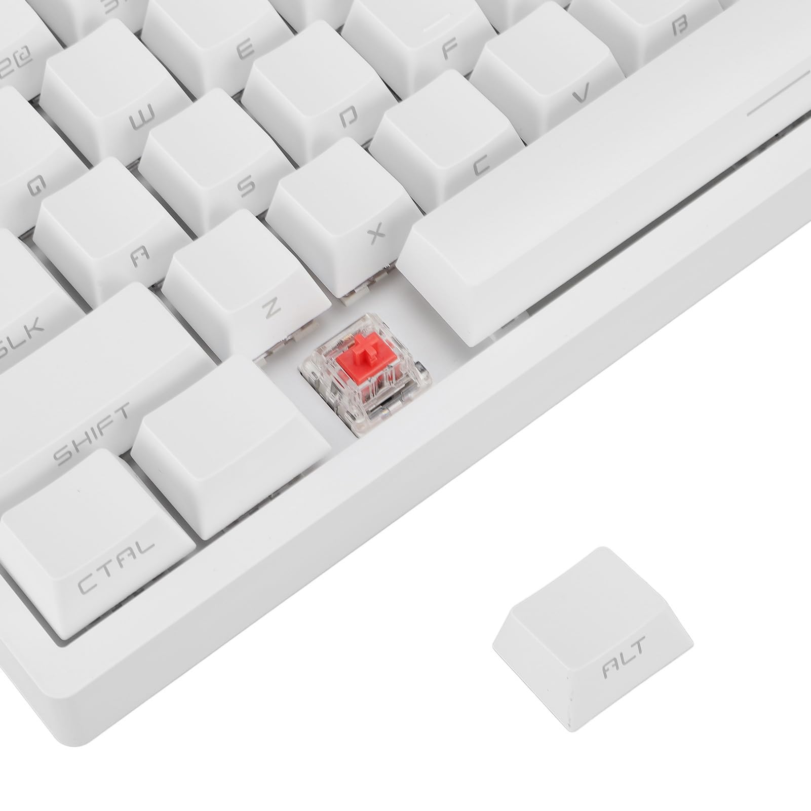 Klawiatura Bezprzewodowa ze 108 Klawiszami, Czerwony Przełącznik RGB BT 5.0 Typ C dla Wins10, dla HarmonyOS, dla Systemu Przewodowa Klawiatura Mechaniczna