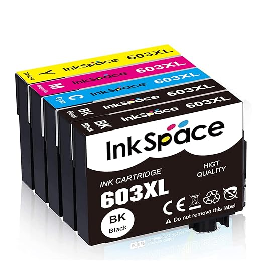 InkSpace 5 Reemplazo Compatible con 603 XL para Epson 603XL Cartuchos de Tinta con Expression Home XP-2100 XP-2105 XP-2150 XP-3100 XP-3105 XP-3150 XP-4100 XP-4105, Workforce WF-2810 WF-2830 WF-2835