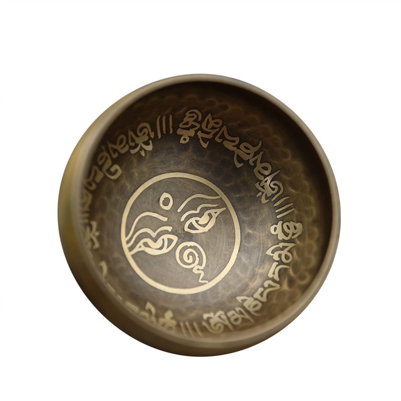 Campana tibetana, set di campane tibetane, con vassoio in seta e bastone in legno, calibro da 9 cm, questa ciotola per canto buddista, ideale per l'editazione dello yoga e la guarigione del suono