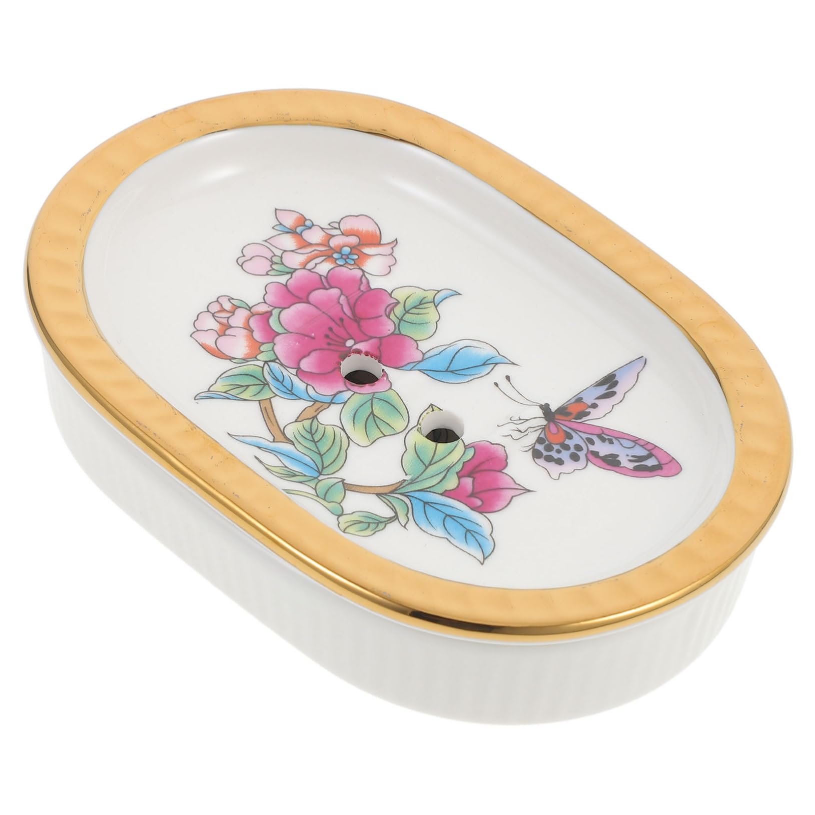 Alipis 4stücke Ceramic Soap Dish Doppellagige Seifenschale Mit Abfluss Für Badezimmer Und Küche Leicht Zu Reinigen Stilvolles Design Cremefarbenem Marmormuster Langlebig Und Praktisch