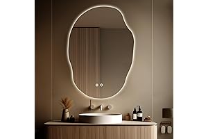 WallBeyond Bathroom Mirror with Lights: 25 x 35 Inch LED Vanity Mirror