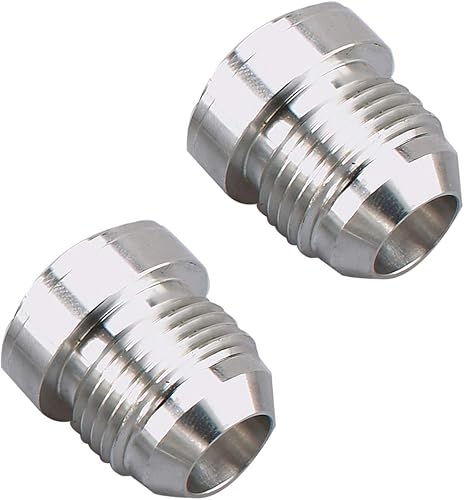 Miniatura 2 de -8 AN Weld On Bung Conector adaptador de aluminio AN8 macho Flare soldable tanque de combustible, paquete de 2