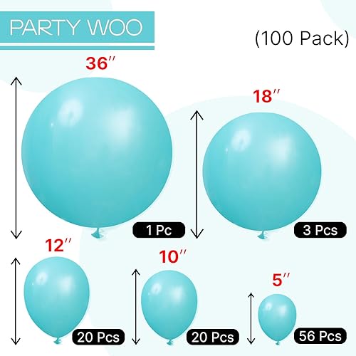 Vista 362 de PartyWoo Globos de color rosa claro, 100 globos de látex de color rosa pálido pastel de 12 pulgadas para graduación, boda, baby shower, revelación