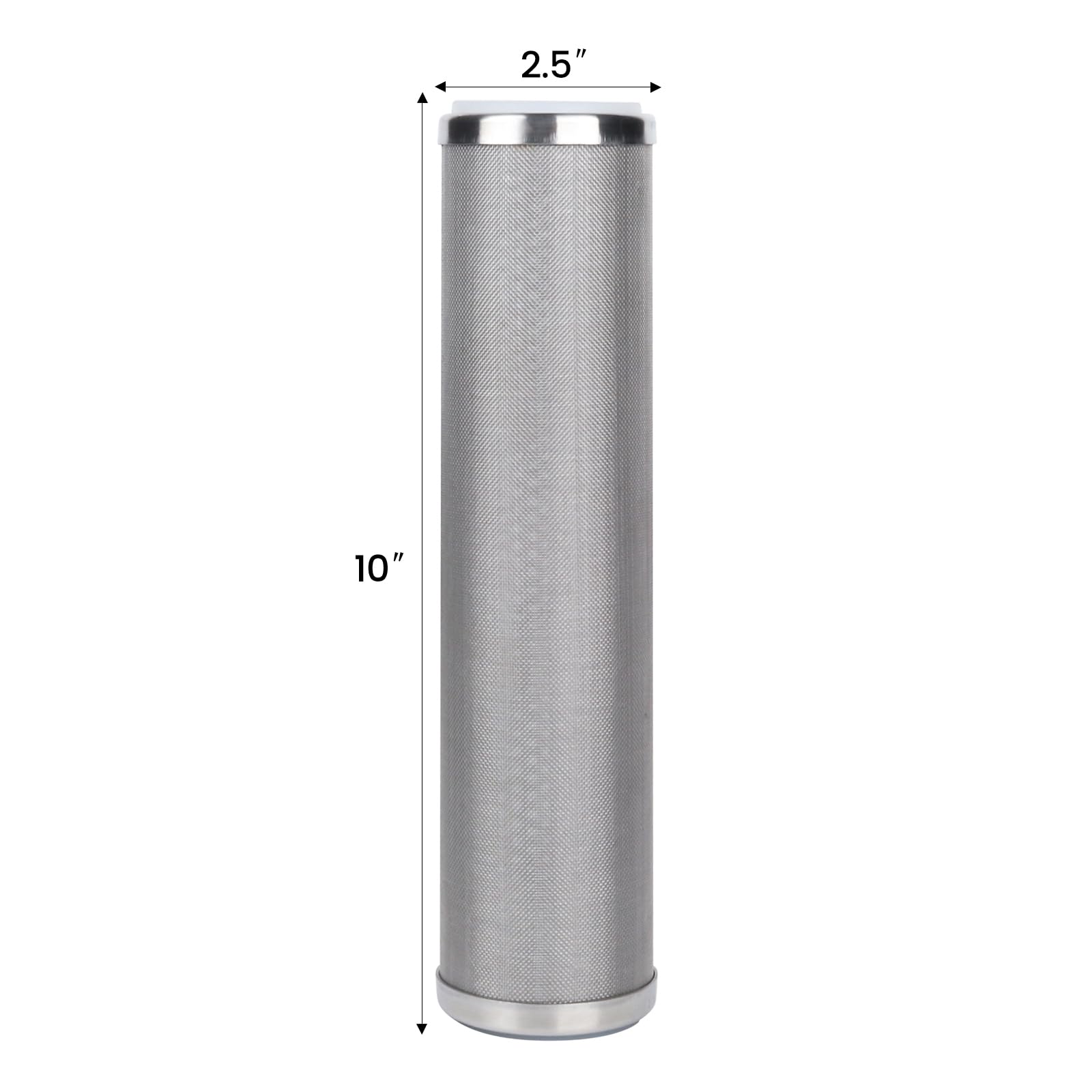 Reinigbare Drahtgitter-Filterkartusche aus Edelstahl, 25,4 cm Länge, 6,3 cm Außendurchmesser (1000 Mikron)
