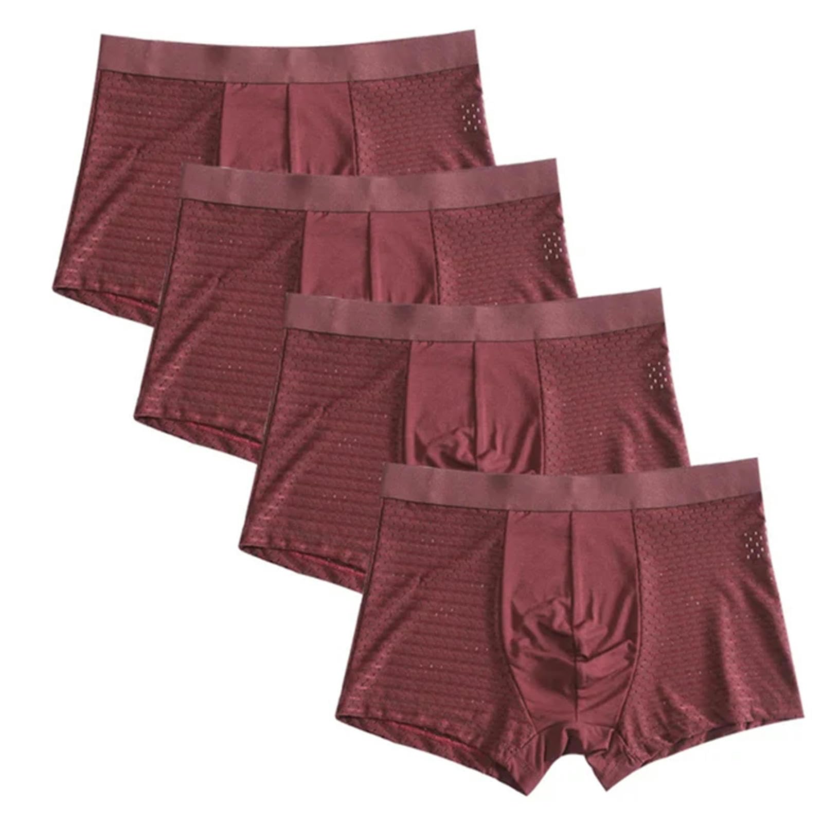 MdybF Bielizna męska 8Xl Plus Banboo Fiber męska bielizna męskie bokserki solidne majtki szorty męskie bokserki 4 szt