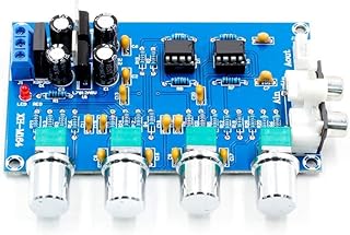 Hailege NE5532 Audio Preamp Pre Amplifier Adjustment Plate Double AC12V HiFi Amplifier Preamplifier Volume Tone Control Board High and Low Volume Adjusting Board