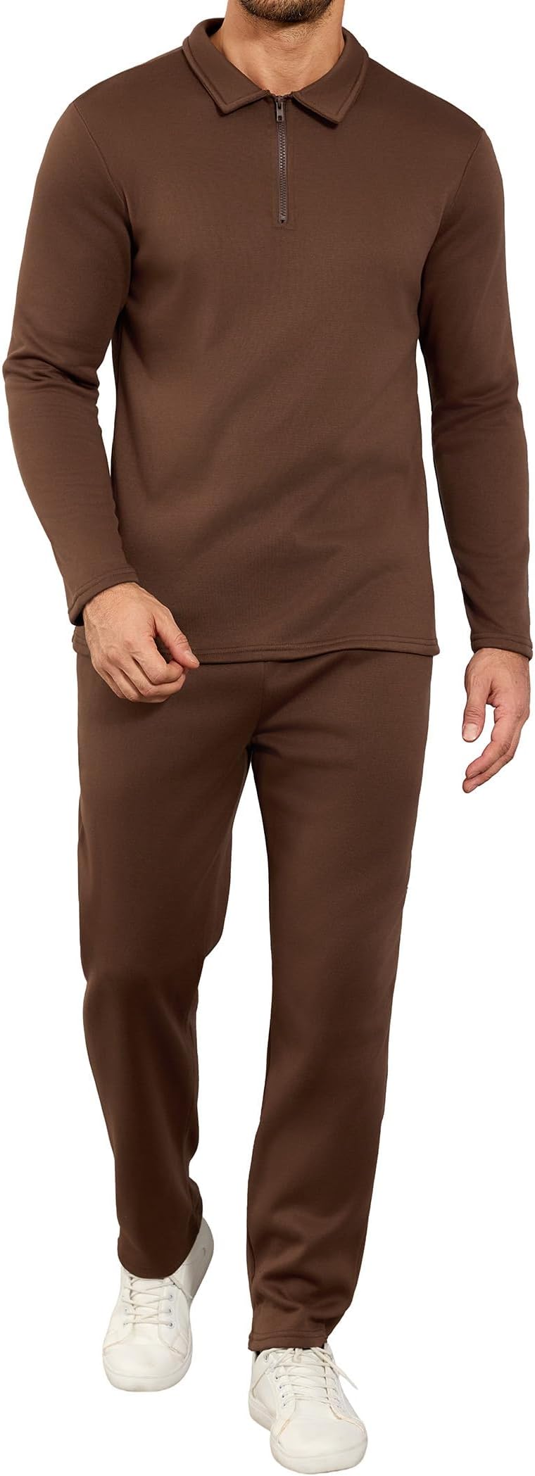 Men's Casual Tracksuit Athletic Sweatsuits Long Sleeve 2 Piece Outfit Running Jogging Sport Suit Sets