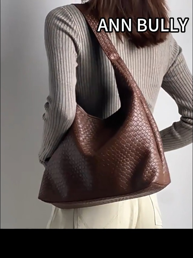 Bolso tote tejido para mujer miniatura 7