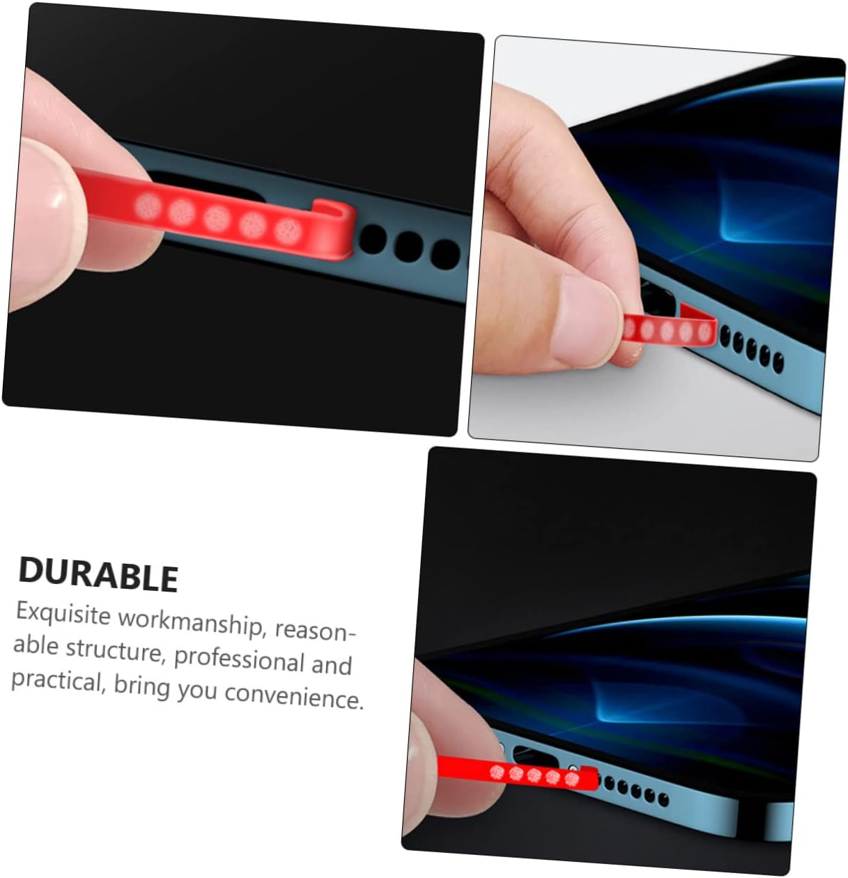 4pcs Phone Cleaner Glue for USB Ports and Cameras Red image 2