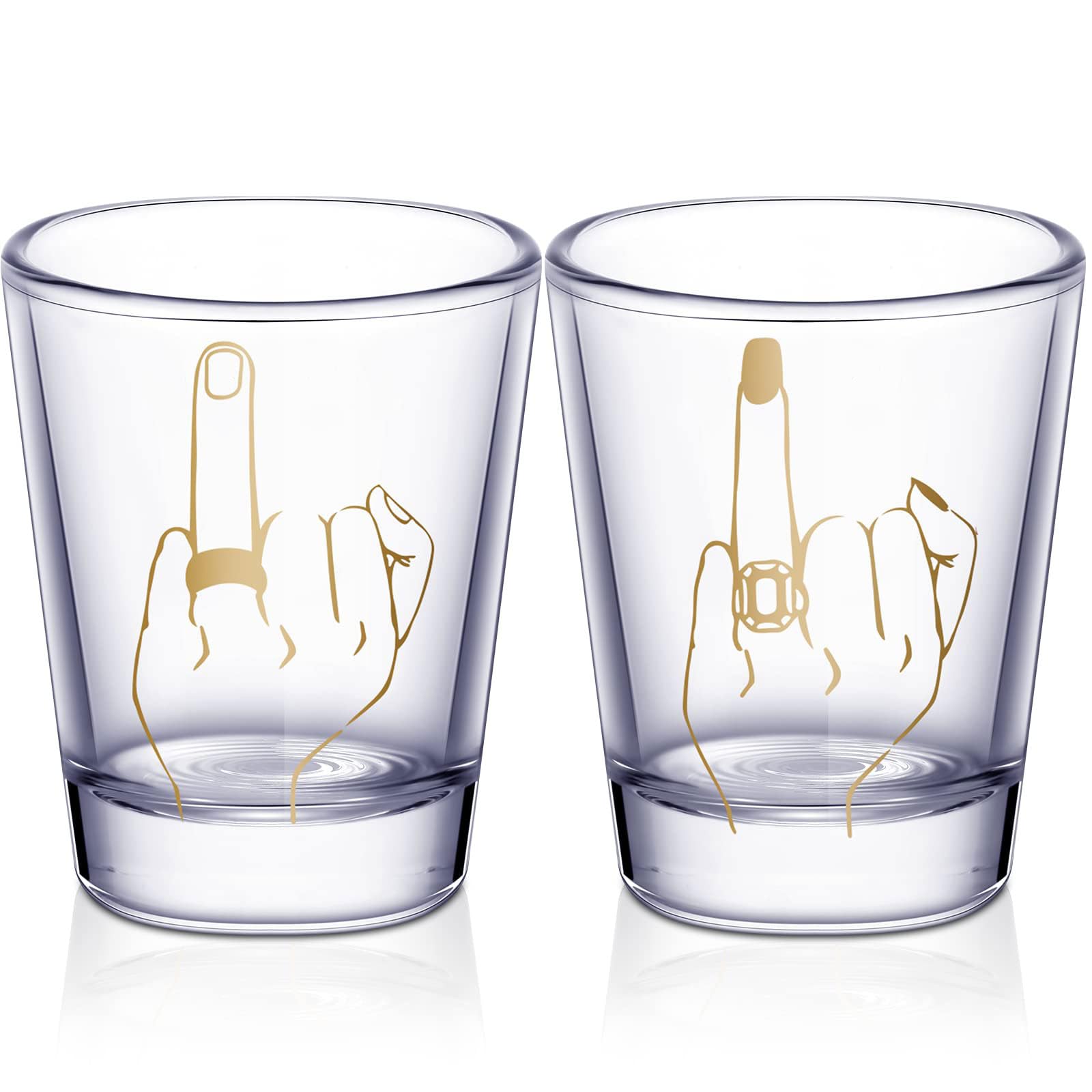 CIGAA Bride to Be Wedding Gifts for Bride and Groom Engagement Gifts for Couples WeddingGift for Couple BrideGift Funny Wed Gift for Couple Funny Shot Glasse