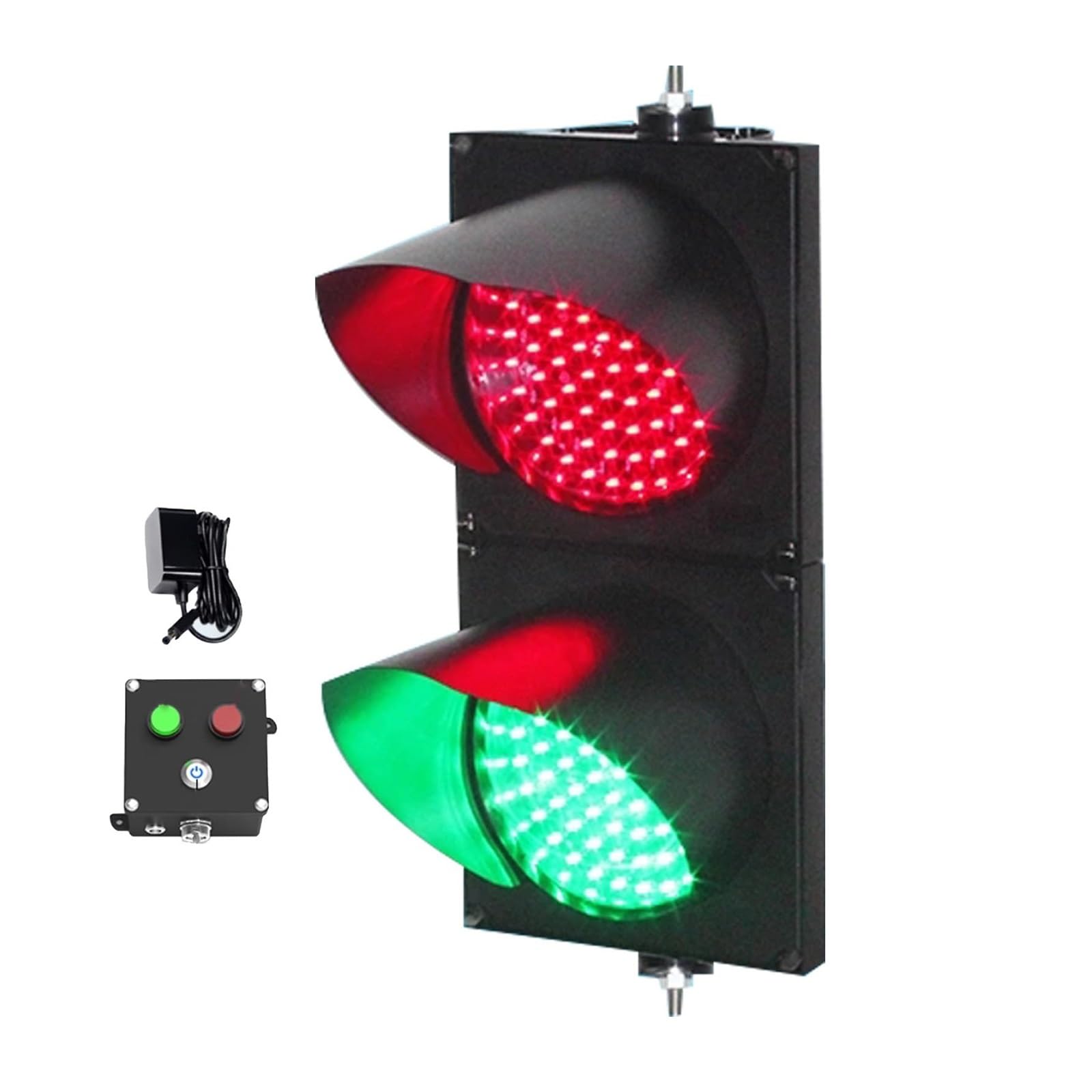 Semáforo de 8 Pulgadas, 2 LED Rojo/Verde, for Muelle de Carga, con Controlador de botón, for Carreteras, peajes y accesos residenciales.