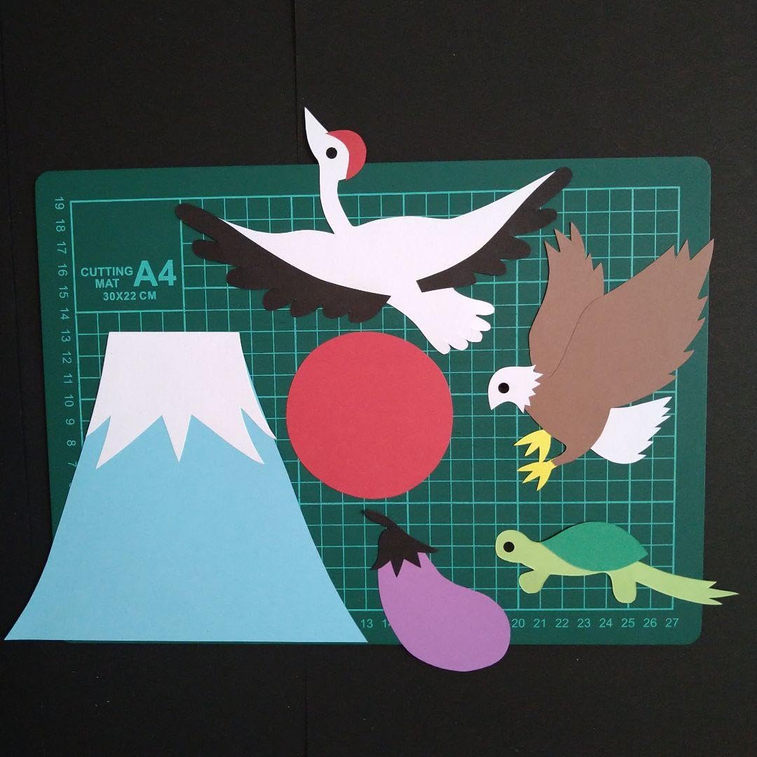 かすみ草★日本の伝統お正月タペストリー 富士山と鶴、亀、松竹梅 t-783.jpg