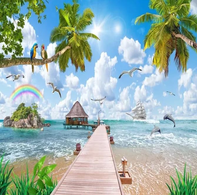 Peintures murales 3D grand format paysage marin moderne premium - 4