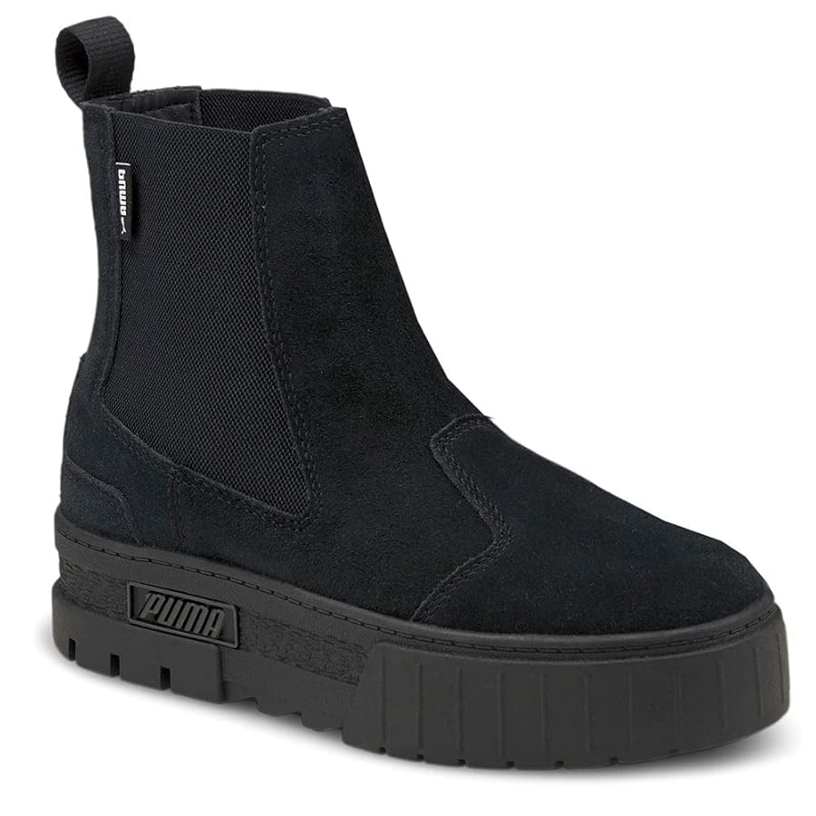 Puma Mayze Suede Chelseaブーツ Amazon.com: PUMA Mayze Chelsea Suede Puma Black 8 B (M