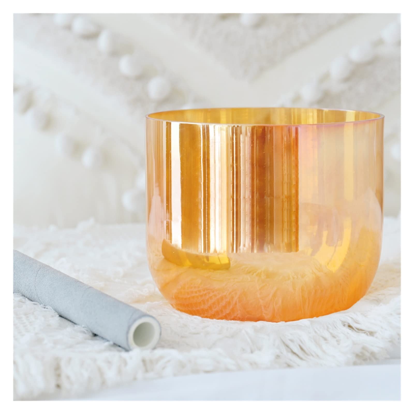 Medytacja Kryształowa Misa Tybetańska Joga 528 Hz Halloweenowa Misa Śpiewająca Perkusja (Size : 7 inch Golden)