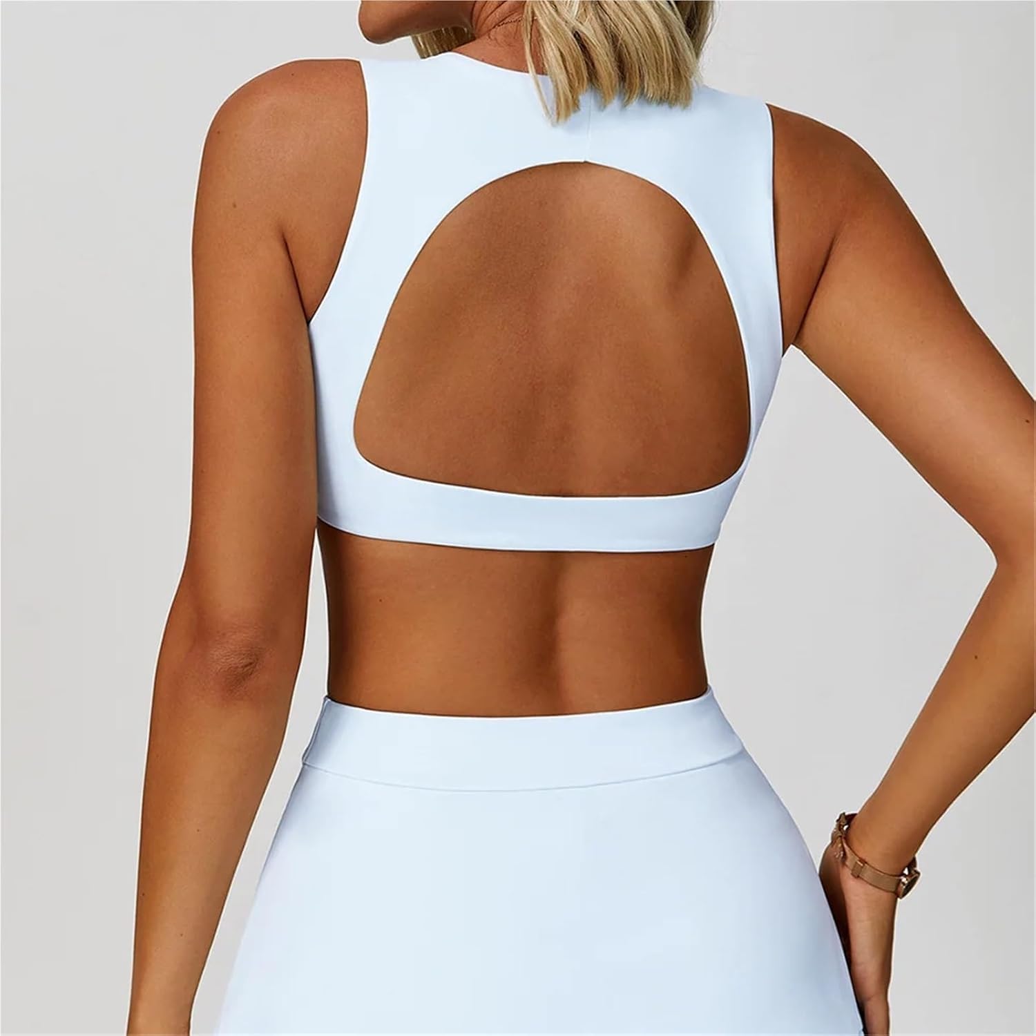 Sujetador Deportivo Sujetadores Deportivos Mujer Alto Impacto Sin Espalda Fitness Yoga Race Back Nylon Top Ropa Interior Transpirable Sports Bra