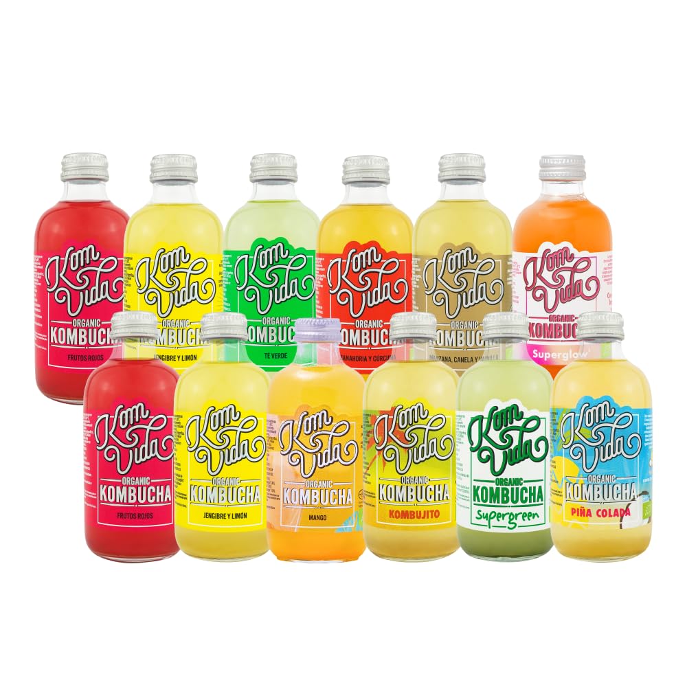 Té kombucha. Komvida. Kit sabor Mojito. 12 botellas de 250 ml. Envío en frío.