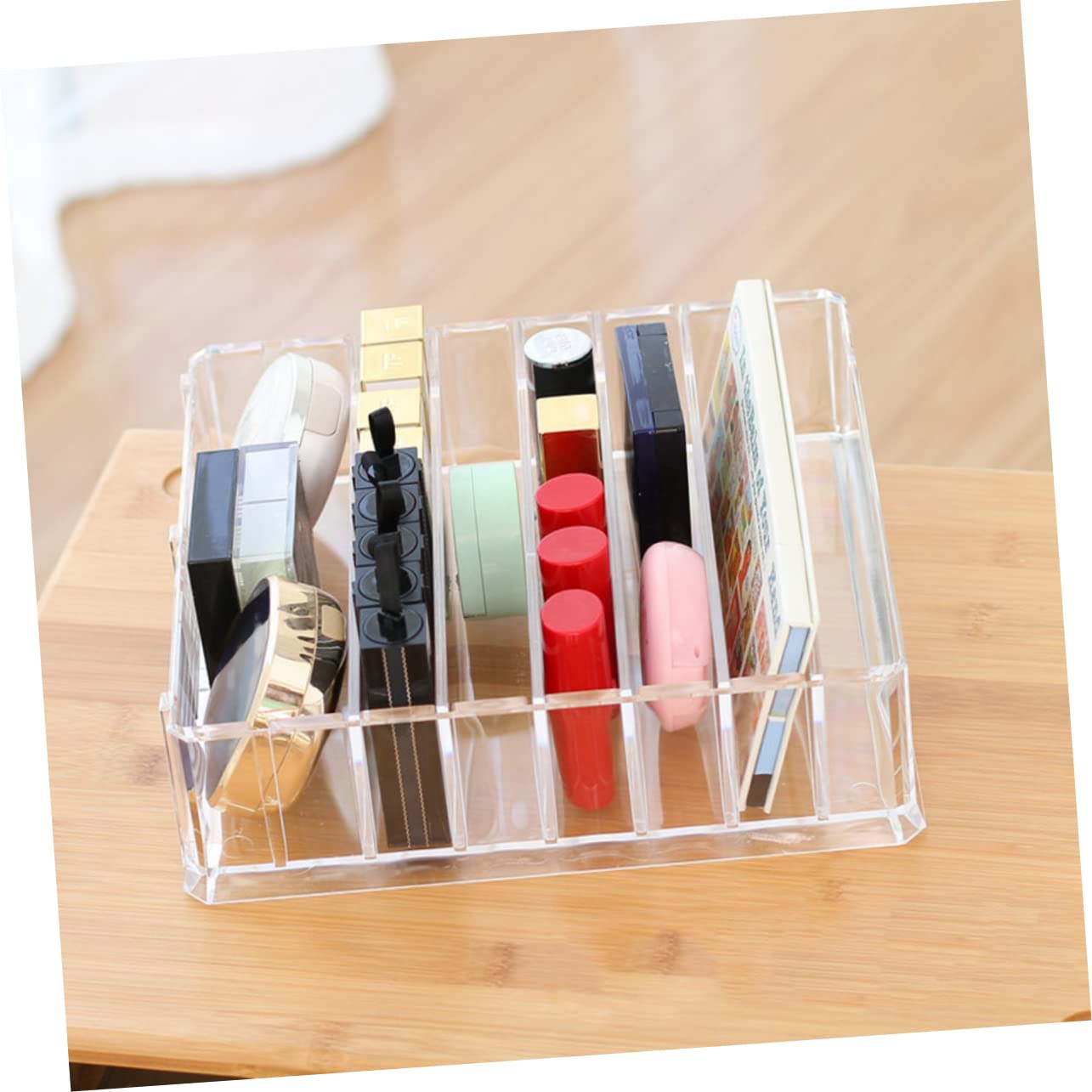 Slots Acrylic Transparent Makeup Storage Box Organizer Per e Cosmetici Design Per e La Camera Per e Ragazze