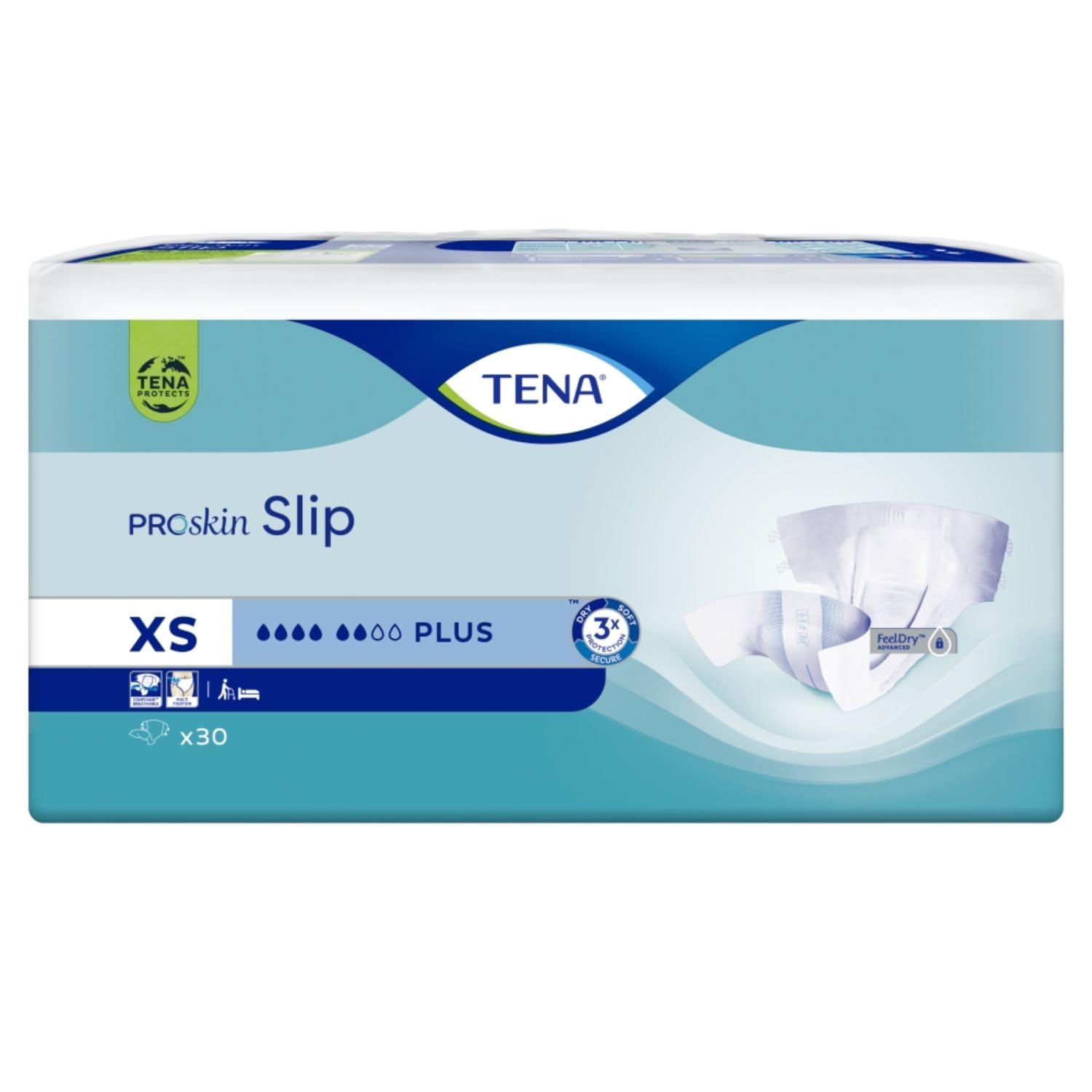 SCA Hygiène Tena Slip Plus Confioair Pack de 30 Couches Taille XS