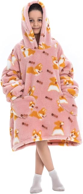 Ancokig Blanket Hoodie,Hooded Sweatshirt,2022 Updated Super Soft Warm Comfortable Blanket Hoodie Best Gift For Kids
