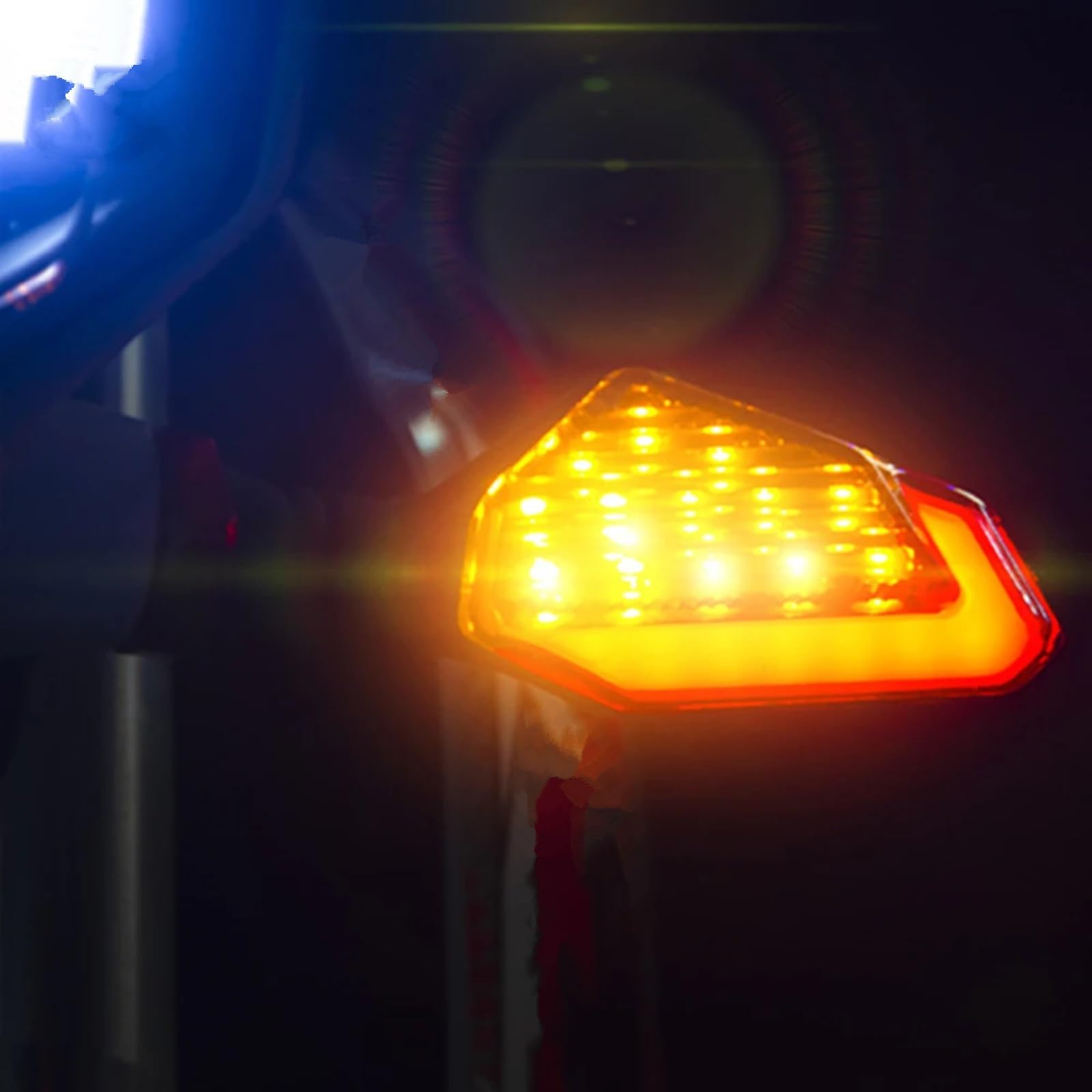 Indicatore Di Direzione Moto Sinistro E Destro Da 2 Pezzi DRL Indicatore Luci Di Marcia Diurna Lampada Lampeggiante(White)