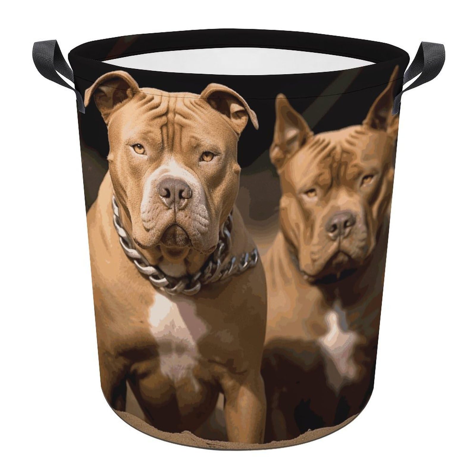 Grand panier à linge pour chiens Pitbull idéal pour décorer le salon ou la salle de bain