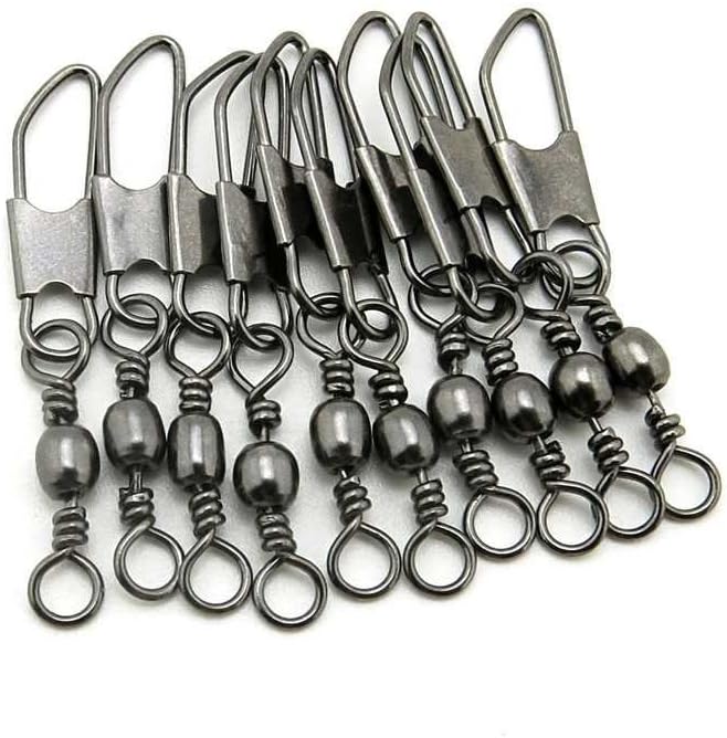 Test 12kg Cross Lock ID004-10 Swivel Fishing Tackle Fly Rings Coast Lock Snap Solid Ring Rolling Coastlock Sea Hooks Lures Ball Bearing Peche Pivot