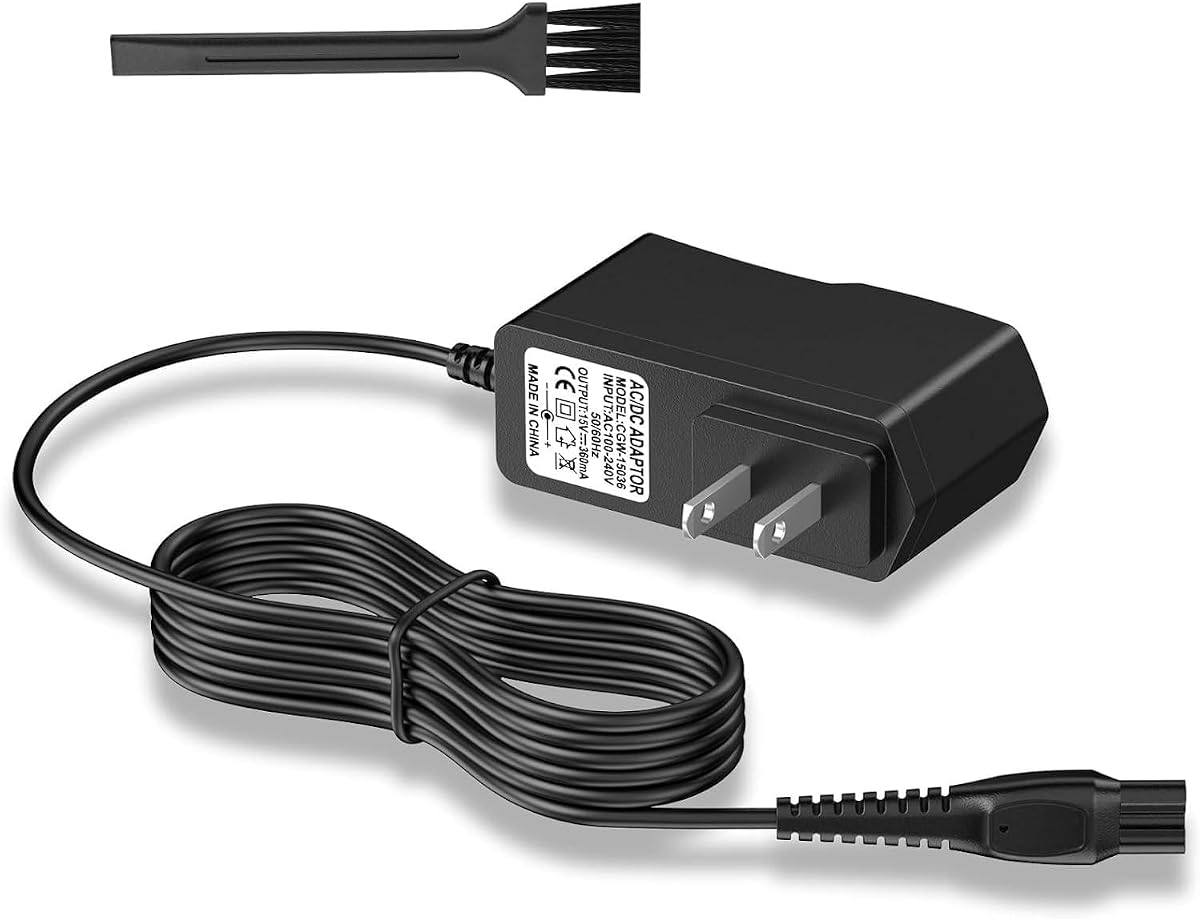 Vancle 15V Charger for Philips Norelco HQ8505 9000 7000 6000 3000 Series, Multigroom MG5750 MG7750 MG7770 MG7790 QP6531 QP6531 QP6520 BG7040 BG7030 BG5025 S9987 Electric Shaver Trimmer