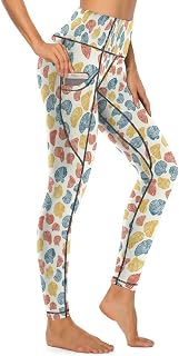 Warm Ocean Life Yoga Pants Women Tummy Control Leggings with Pockets for Women Athletic Gym Legging