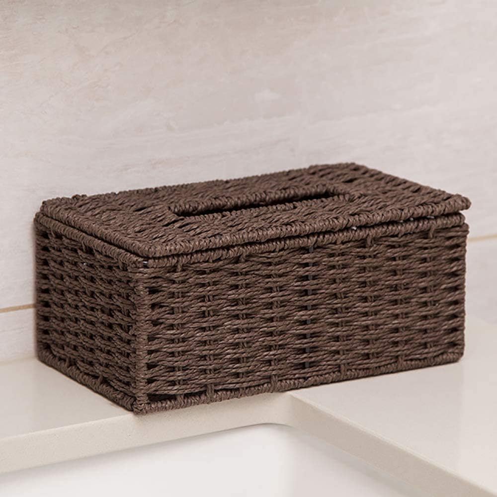 Handmade Woven Tissue Box Tissue Box Decorative Cover Holder Napkins for Elegant Decor