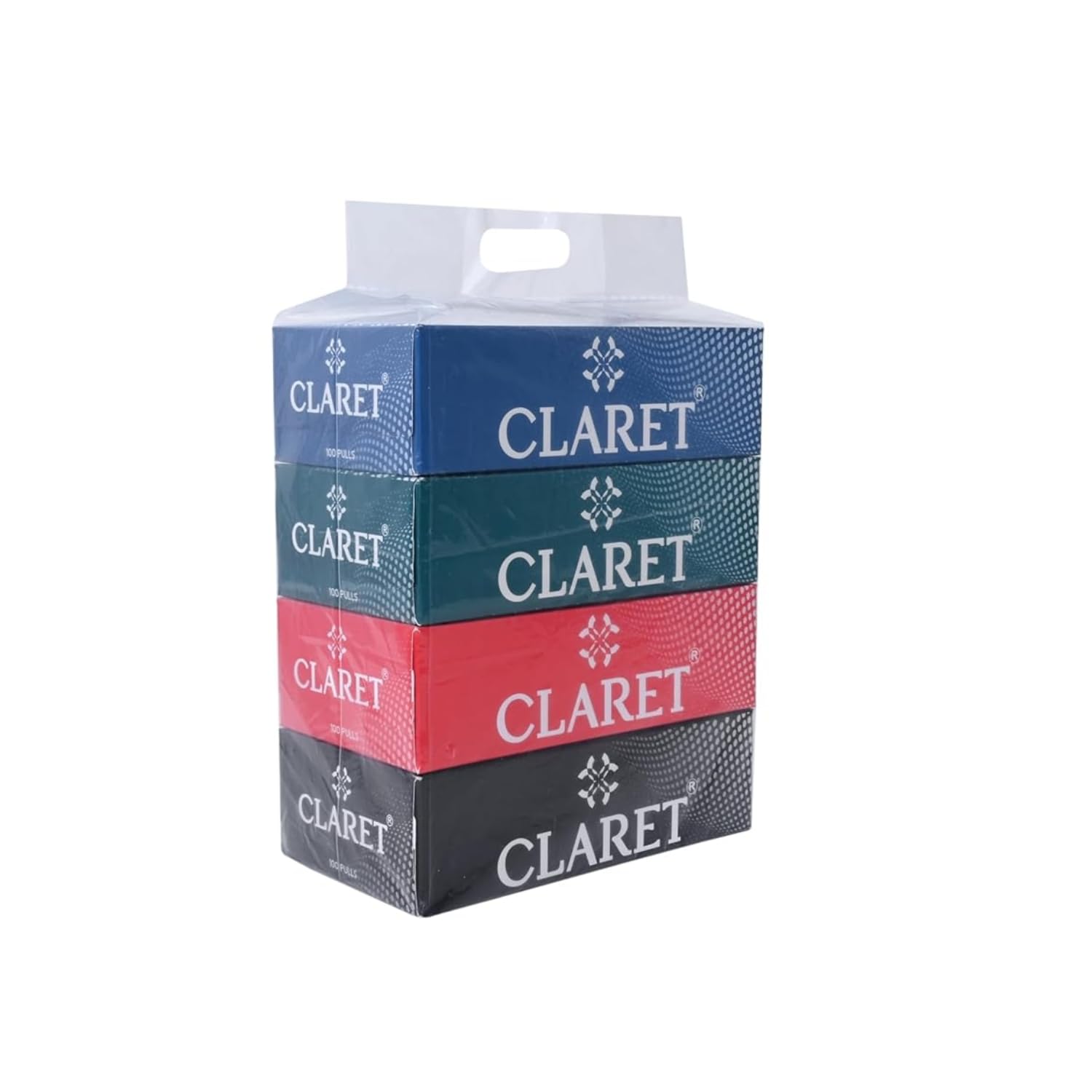 Claret 2-Ply Facial Tissue Box | 100 Pulls | 18 x 20 cm - Multipurpose Tissue for Weddings, Makeup Removal & Everyday Use (Pack of 4)-image-48