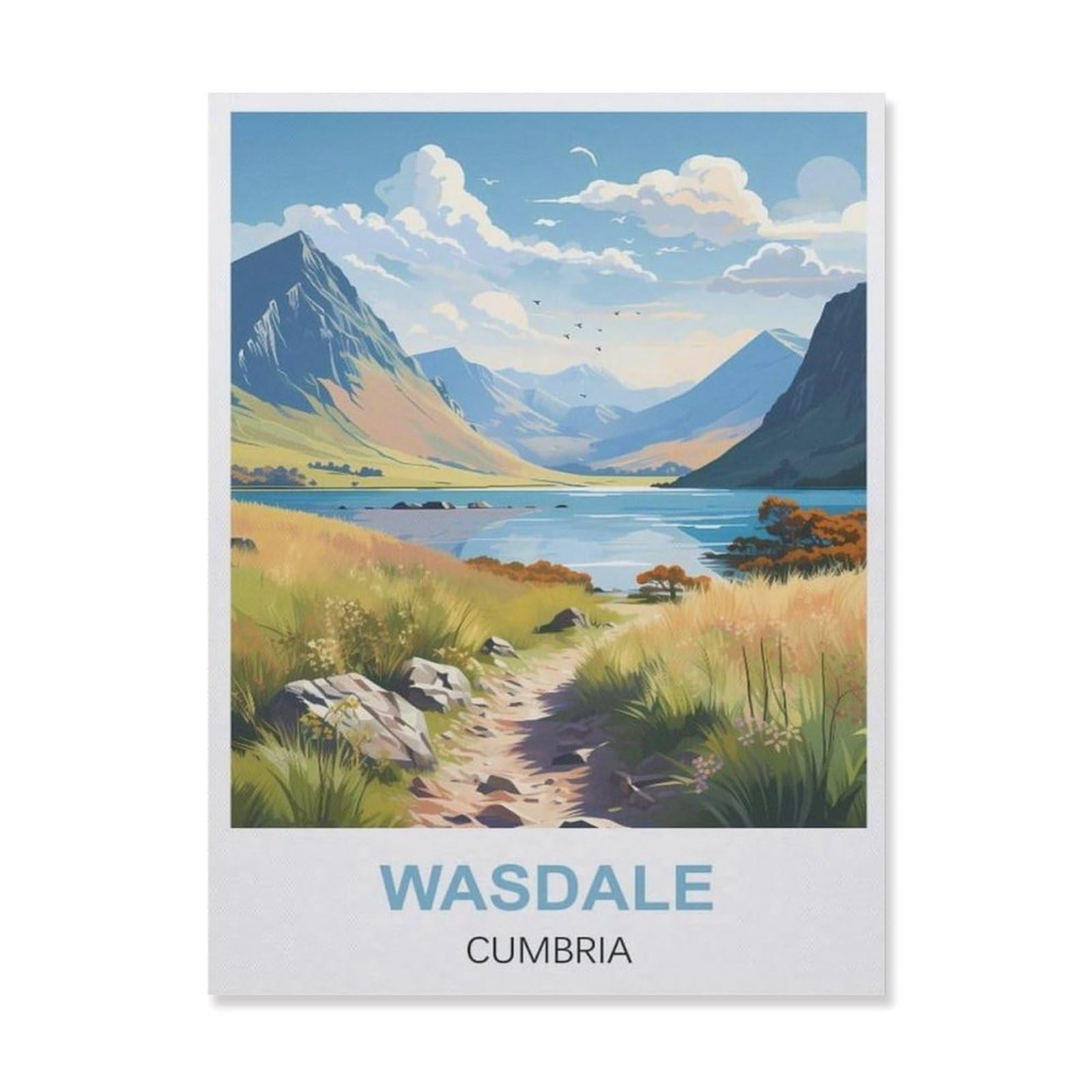 Vintage Wall Decor Metal Poster Plaque，Wasdale Cumbria(20x30cm）