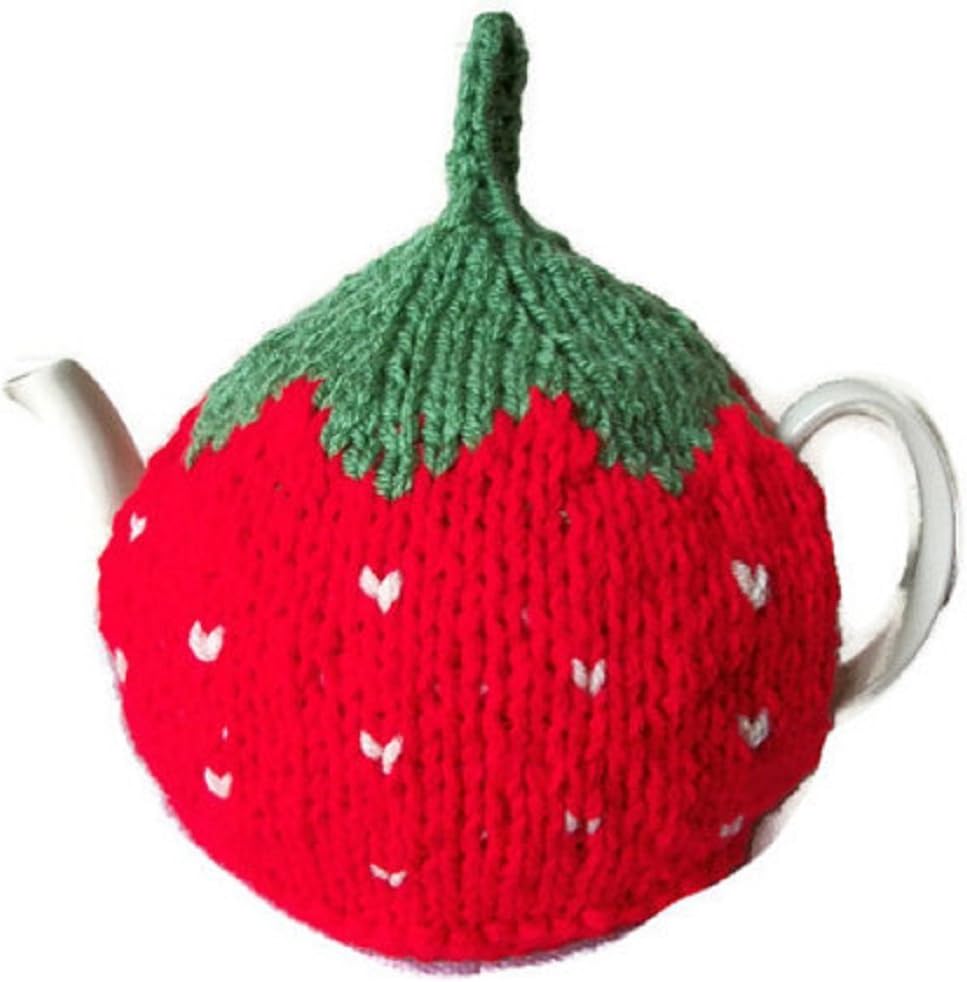 Strawberry Tea Cozy Hand Knitted 4-6 cup