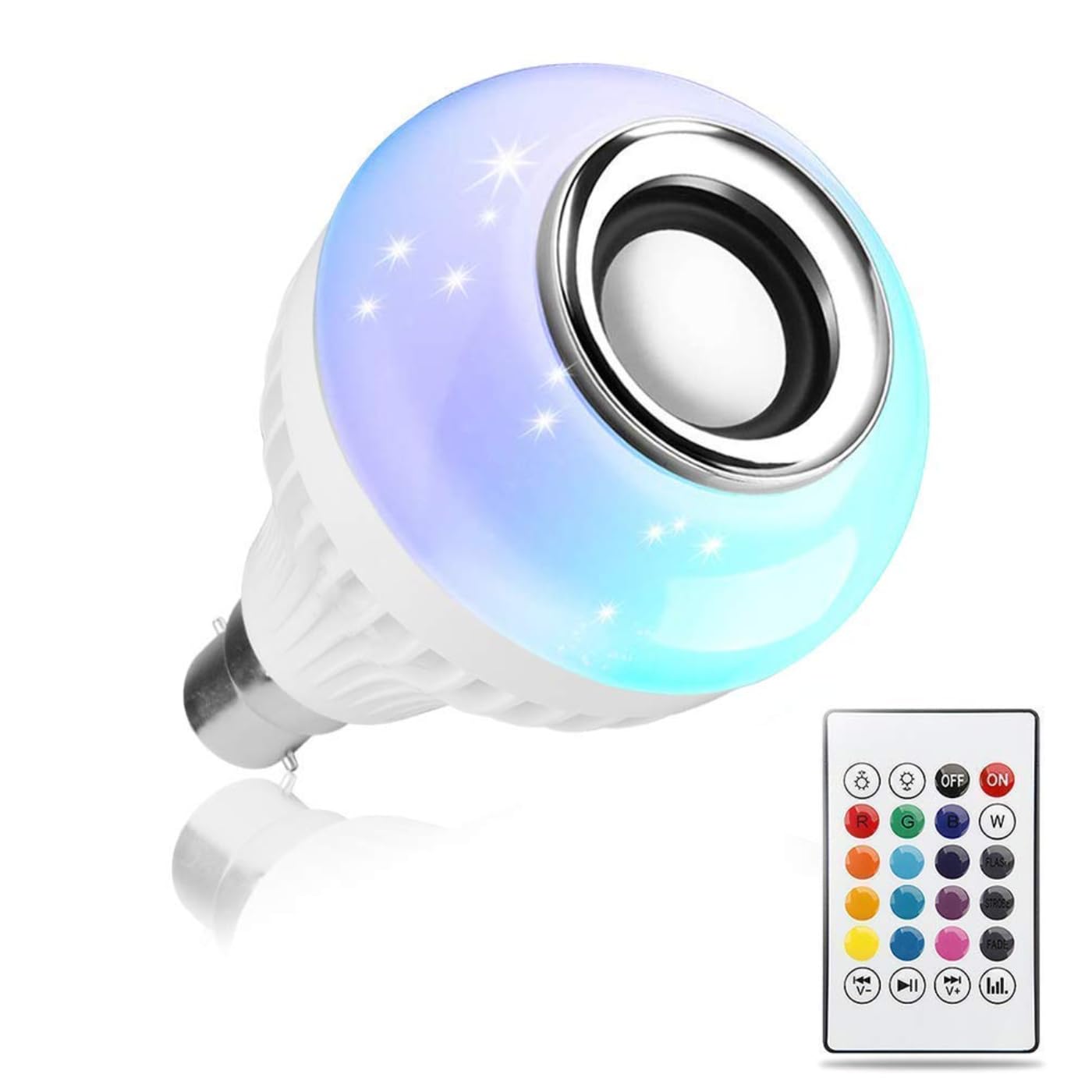 Xenith 12 Watt RGB - B22 Wireless Music bulb With Bluetooth Speaker,Rgb Lights for room |Color Changing Disco lights for Home,Speaker Party Lights, Remote Controlled Wifi Led Bulb-Pack of 1