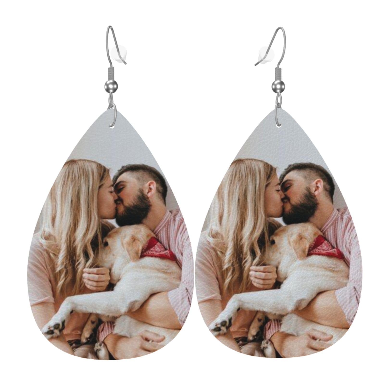 Casmyuni Personalized Earrings with Photo,Custom Picture Earrings,Customized Memorial Jewelry Gifts for Her (with Gift Box)