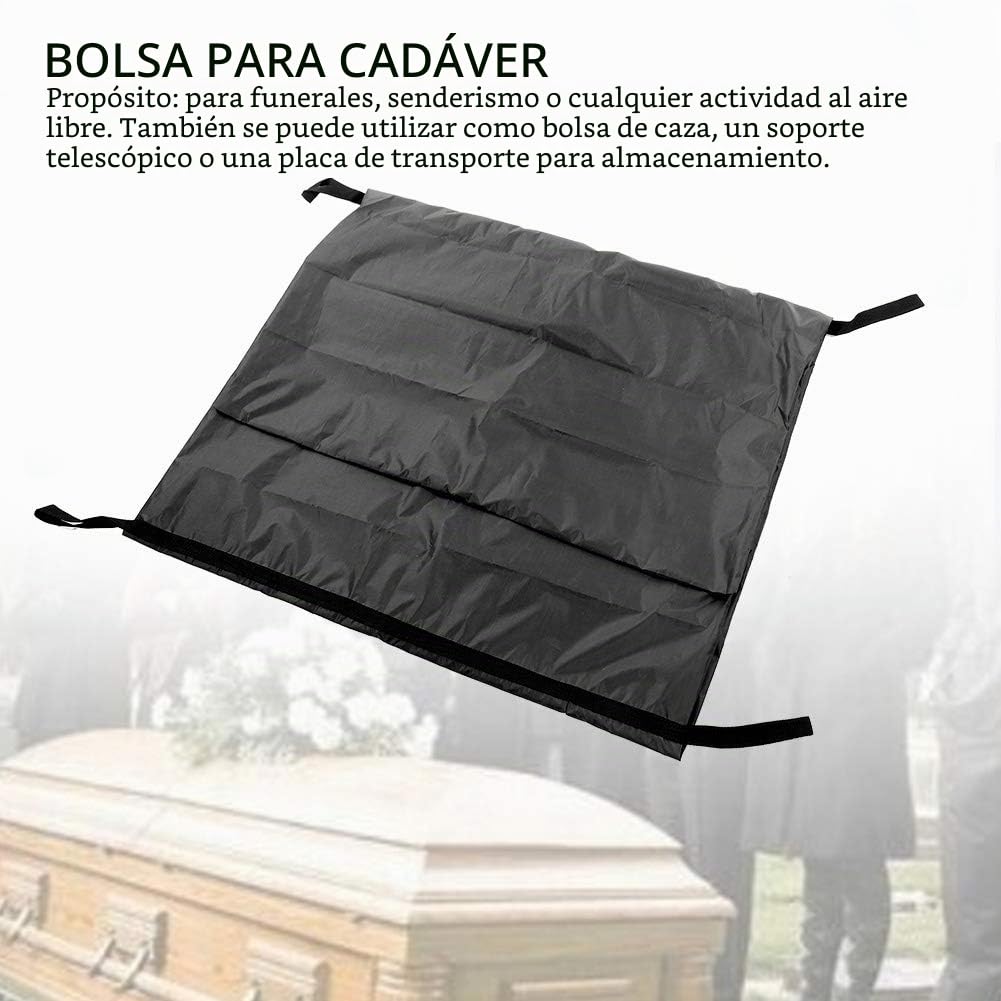 Cocoarm Bolsa de Cadáveres Impermeable a Prueba de Fugas, 210D, Negro, 200 x 90 cm, para Morgues y Funerarias