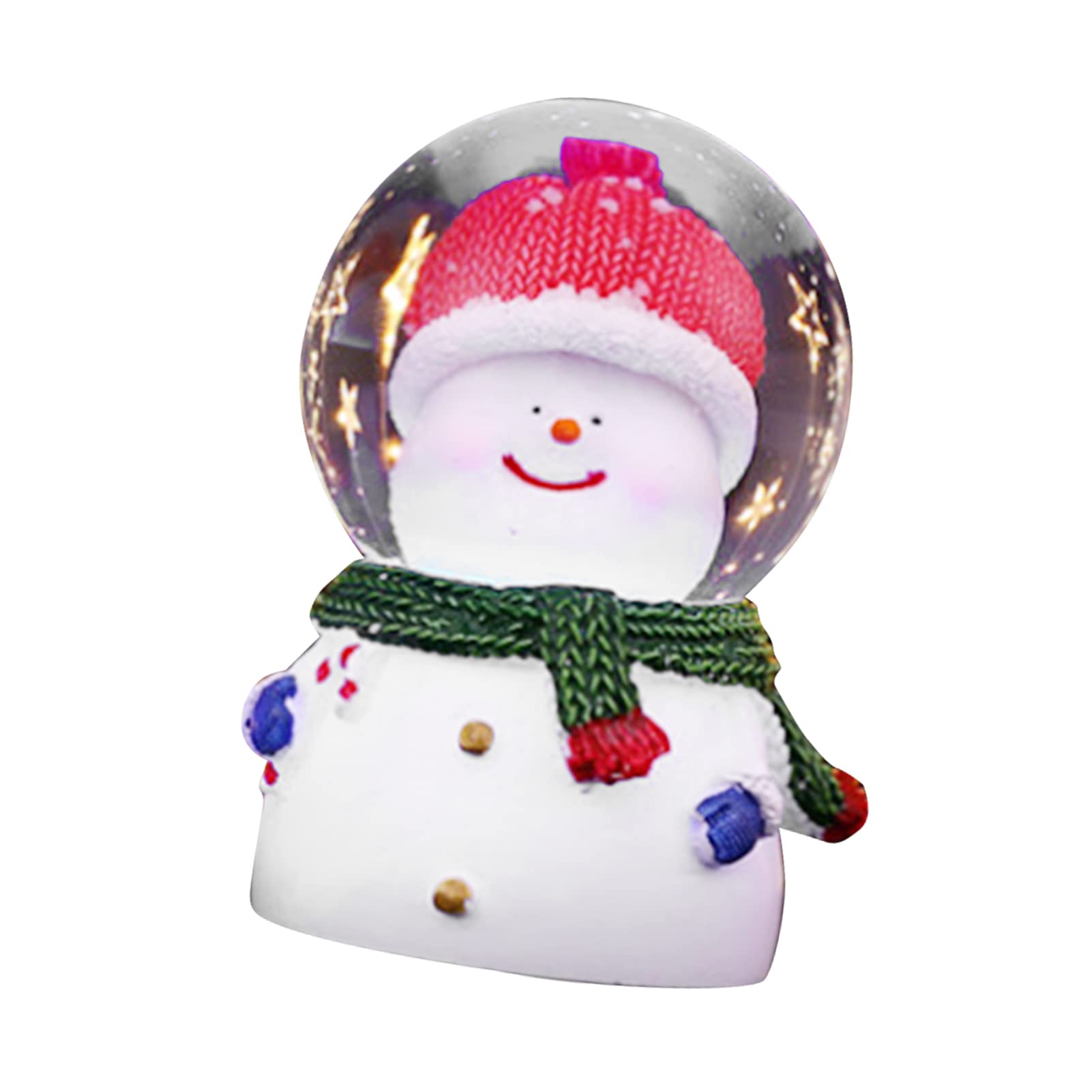 Pilipane Lighted Crystal Decor for Festive Home Ambiance,Color Changing Christmas Snow Globe,Resin and Glass Ornaments(trumpet snowman) - Image 3